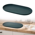 thumbnail image 2 of Oval Serving Tray, Reusable Durable Plastic Tray Food Tray, Serving Platters and Trays for Home Bar Party Cafe Restaurant Entertaining Appetizer Snack Dessert, 1Pc, Multicolor(Green,11.8x6.5"), 2 of 9