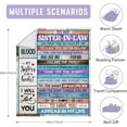 thumbnail image 4 of Sister in Law Gifts, Sister in Law Birthday Gifts, Best Gifts for Sister in Law, Future Sister in Law Wedding Gifts, Sister in Law Christmas Blanket Gifts Throw Blanket 60"x80", 4 of 6