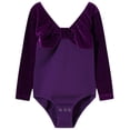 thumbnail image 5 of Girls' Solid Color Long Sleeved Round Neck Dance Practice Uniform Medium And Large Children's Jumpsuit, 5 of 5