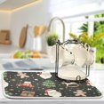 thumbnail image 5 of Dish Drying Mat 16x18 For Kitchen Counter Christmas Tree Pizza Lights Star Absorbent Dishes Drainer Rack Mats Microfiber Reversible Dish Drying Pad Fast Dry Kitchen Accessories, 5 of 6