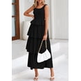 thumbnail image 4 of Vestido PRETTYGARDEN para mujer 2025, verano, sin mangas, midi, negro, 4 of 9