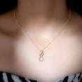 thumbnail image 4 of Rosec Jewels Lab Diamond Infinity Pendant with Chain (EF-VS Quality) - Ready to Gift for Valentines Day, 14K Yellow Gold, 4 of 8