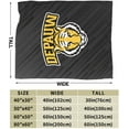thumbnail image 3 of DePauw University Logo Fleece Blanket, Very Soft Microfiber Flannel Blanket for Couch Warm and Cozy for All Seasons, 3 of 6