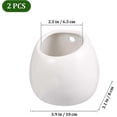thumbnail image 3 of Ceramic Wall Plant Holder Ceramic Hanging Plant Holder Decorative Flower Display Vase Succulent Pots For Indoor Plants (white)2pcs, 3 of 5
