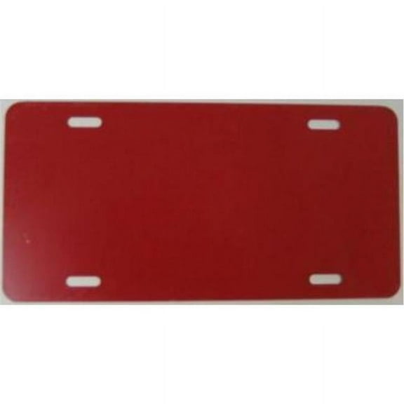 6 x 12 in. 0.040 Blank Glossy Red Aluminium License Plate for Auto or Truck