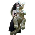 thumbnail image 4 of American Made Big Stuffed Kangaroo 42 Inches Tall With Baby in Pouch Made in the USA America, 4 of 18