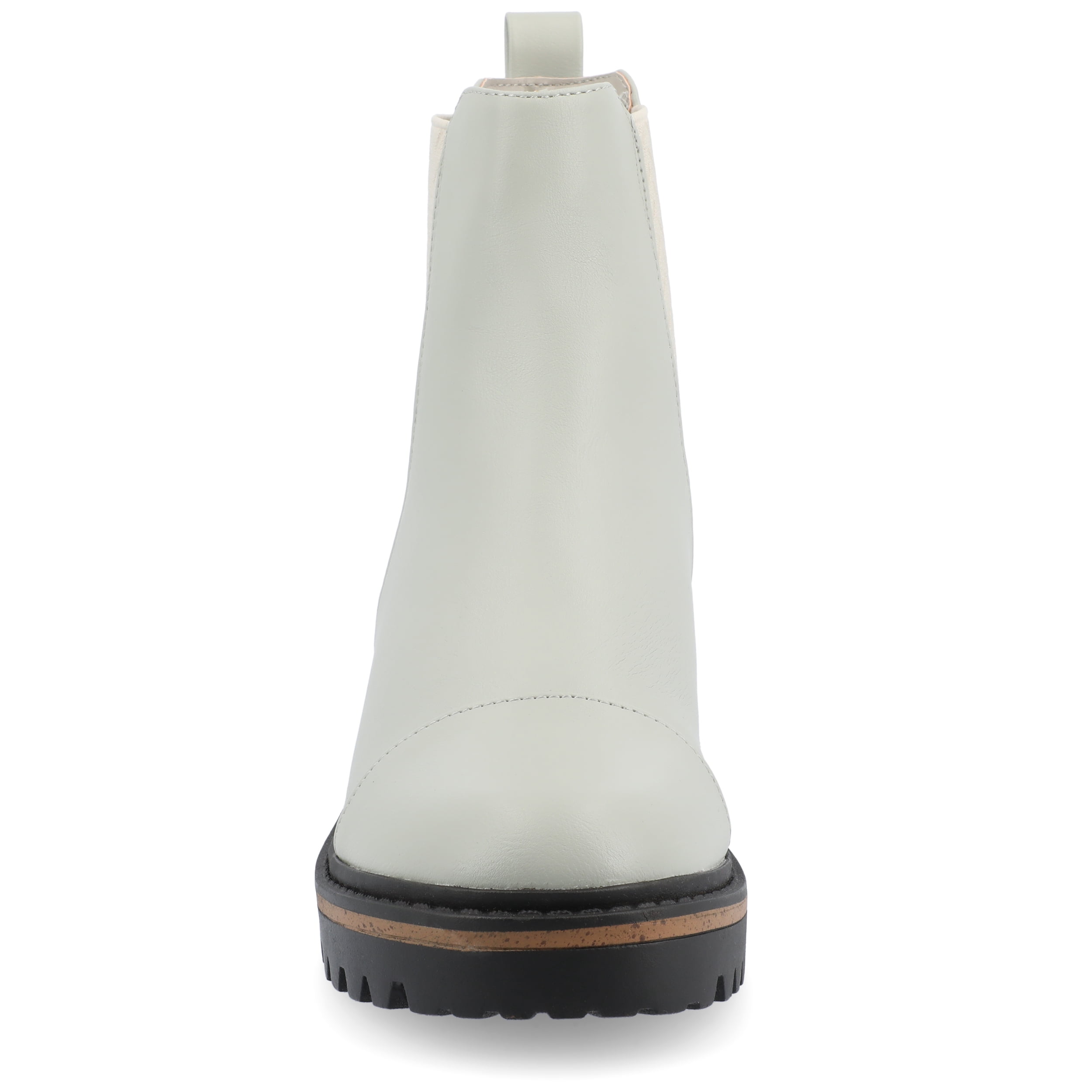 Journee Womens Mirette Pull On Stacked Heel Booties