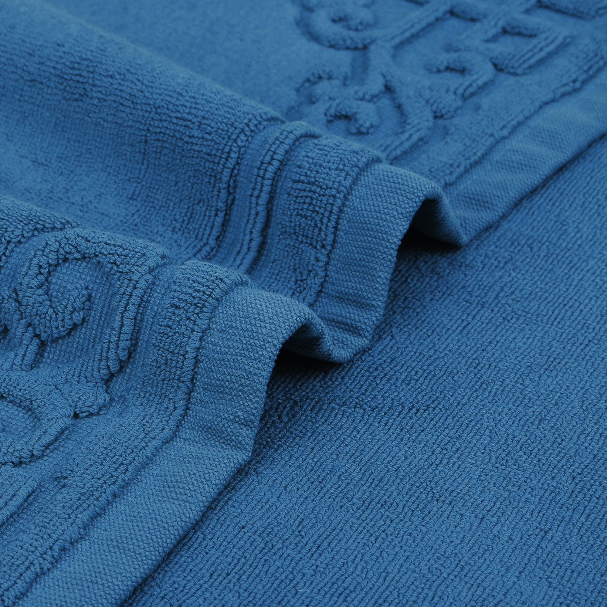 Unique Bargains Absorbent and Machine Washable Shower Bathroom Floor Towel Blue