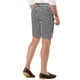 thumbnail image 3 of Pantalones cortos para hombres INSPIRE CHIC para el Día del Padre, con rayas en todo, lazo para cinturón, cierre de cremallera, botones y bolsillos, pantalones cortos casuales 30 blancos, 3 of 7