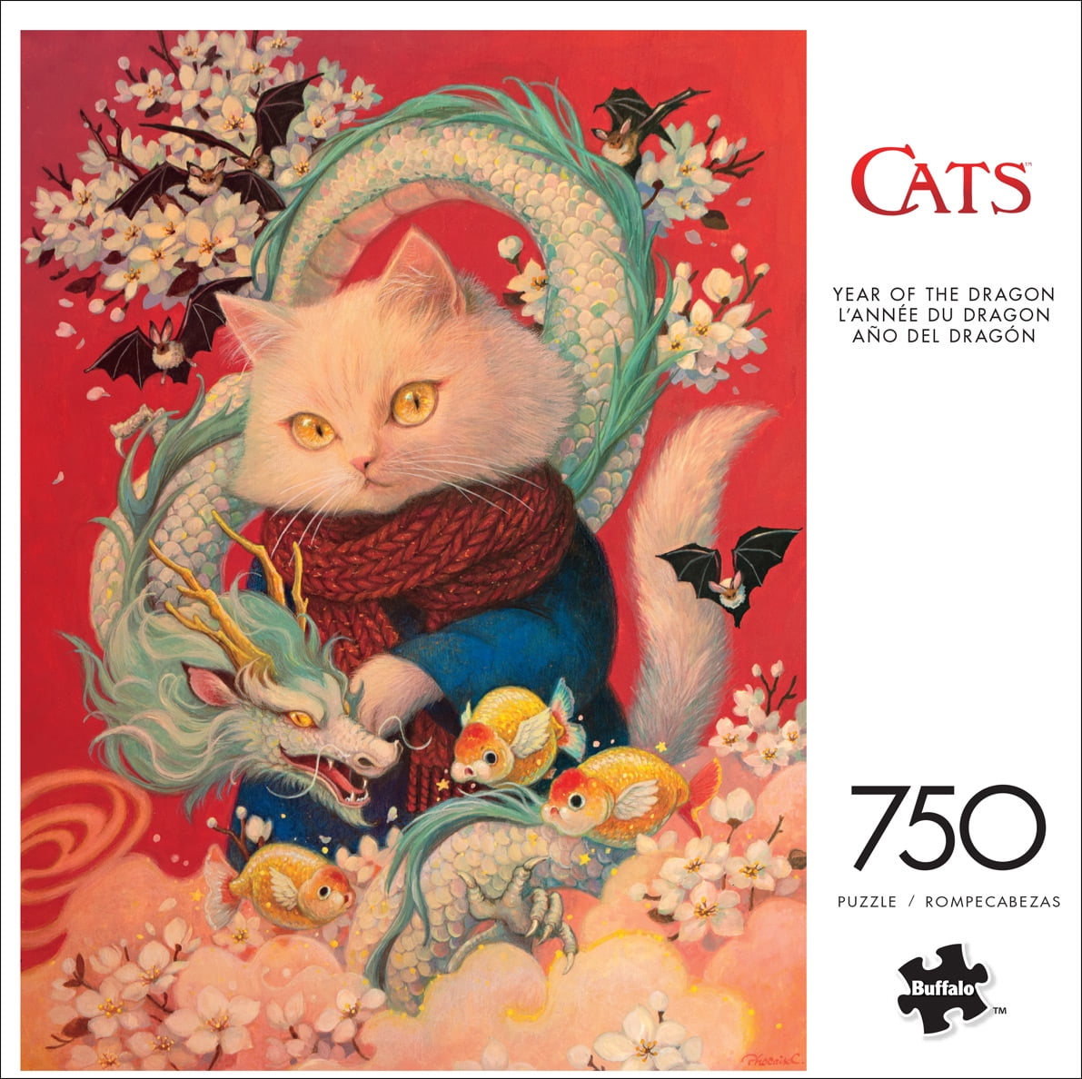 Buffalo Games Year of the Dragon 750-Piece Interlocking Jigsaw Puzzle for Adults Ages 14+
