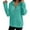 Mint Green, variant on Womens Sweatshirts Half-Zip Polo Collar Pullover Hoodless Sweatshirt Solid Color Long Sleeve Kangaroo Pocket Pleasure Sportswear