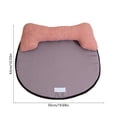 thumbnail image 3 of Cififendec Summer Cooling Pet Bed Mat, 19.69"×16.93", Breathable Ice Silk Cat and Dog Cushion, Non-Slip Neck Support Pillow Pad for Small to Medium Pets(Brown), 3 of 5