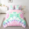 thumbnail image 2 of Homewish Tie Dye Twin Bedding Sets 7-Piece for Children Teens Adults,Abstract Gradient Watercolor Bedding Comforter Set Microfiber,Ombre Vintage Aesthetic Breathable Sheet Sets,Breathable Home Decor, 2 of 8