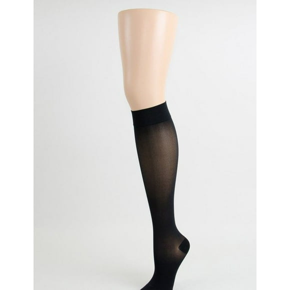Simply Sheer 20-30 mmHg Compression Stockings, Knee Highs, 1 Pair - Black, Small