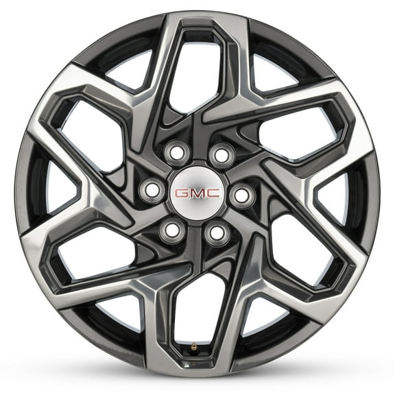 For 2022-2024 GMC Sierra 1500 20 Inch Polished Face with Painted Inlay Charcoal Aluminum - New Take-Off Rim - Road Ready Car Wheel
