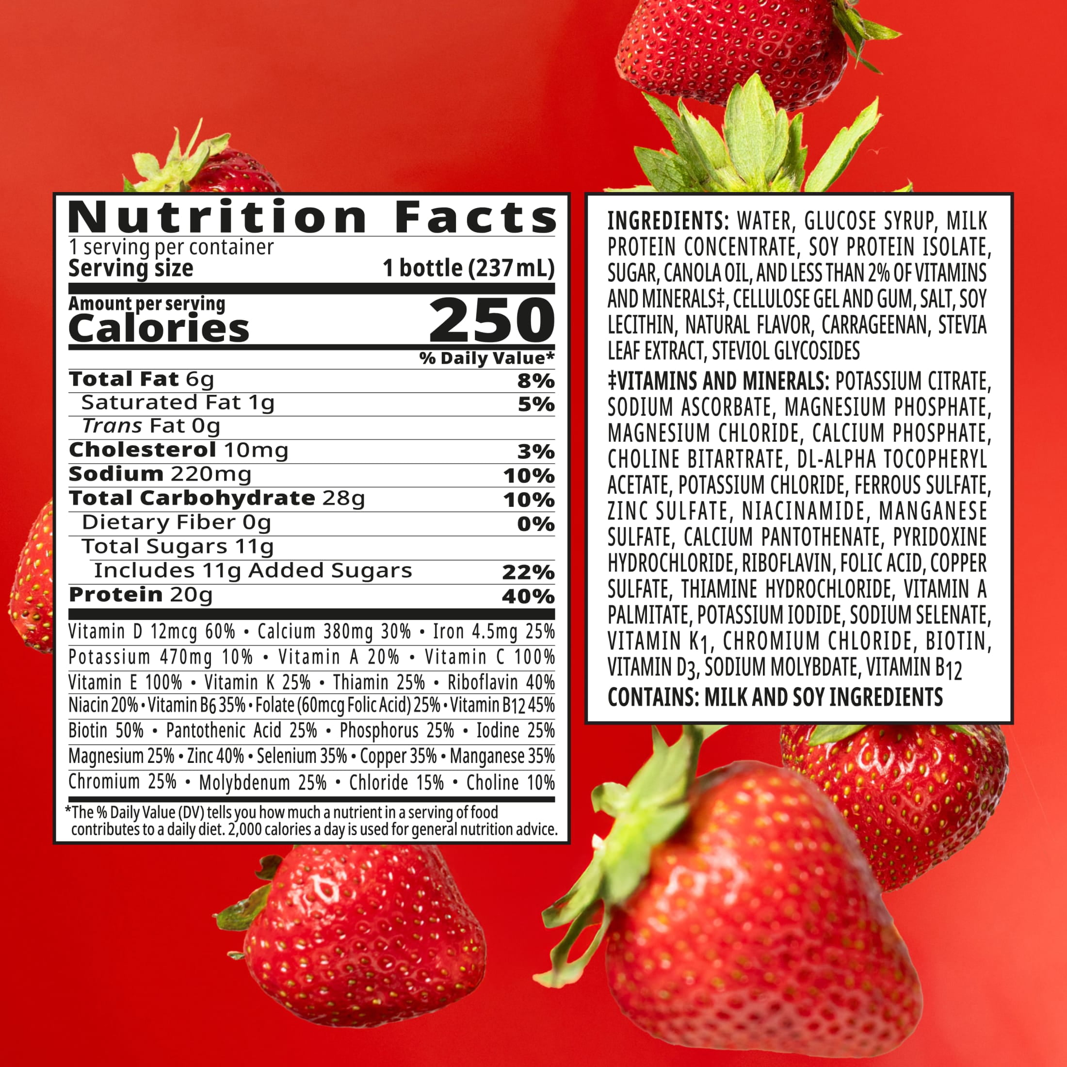 Boost High Protein Nutritional Drink, Creamy Strawberry, 20 g Protein, 24 Ct (2 - 12 Packs)