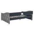 thumbnail image 6 of Full Size Daybed with 2 Storage Drawers, Upholstered Bed Frame for Bedroom, Guest Room & Lounge Room, Grey, 6 of 7