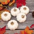 thumbnail image 5 of Calabazas artificiales a granel Calabaza blanca vintage Calabaza de cosecha Calabaza de espuma falsa, 5 of 5