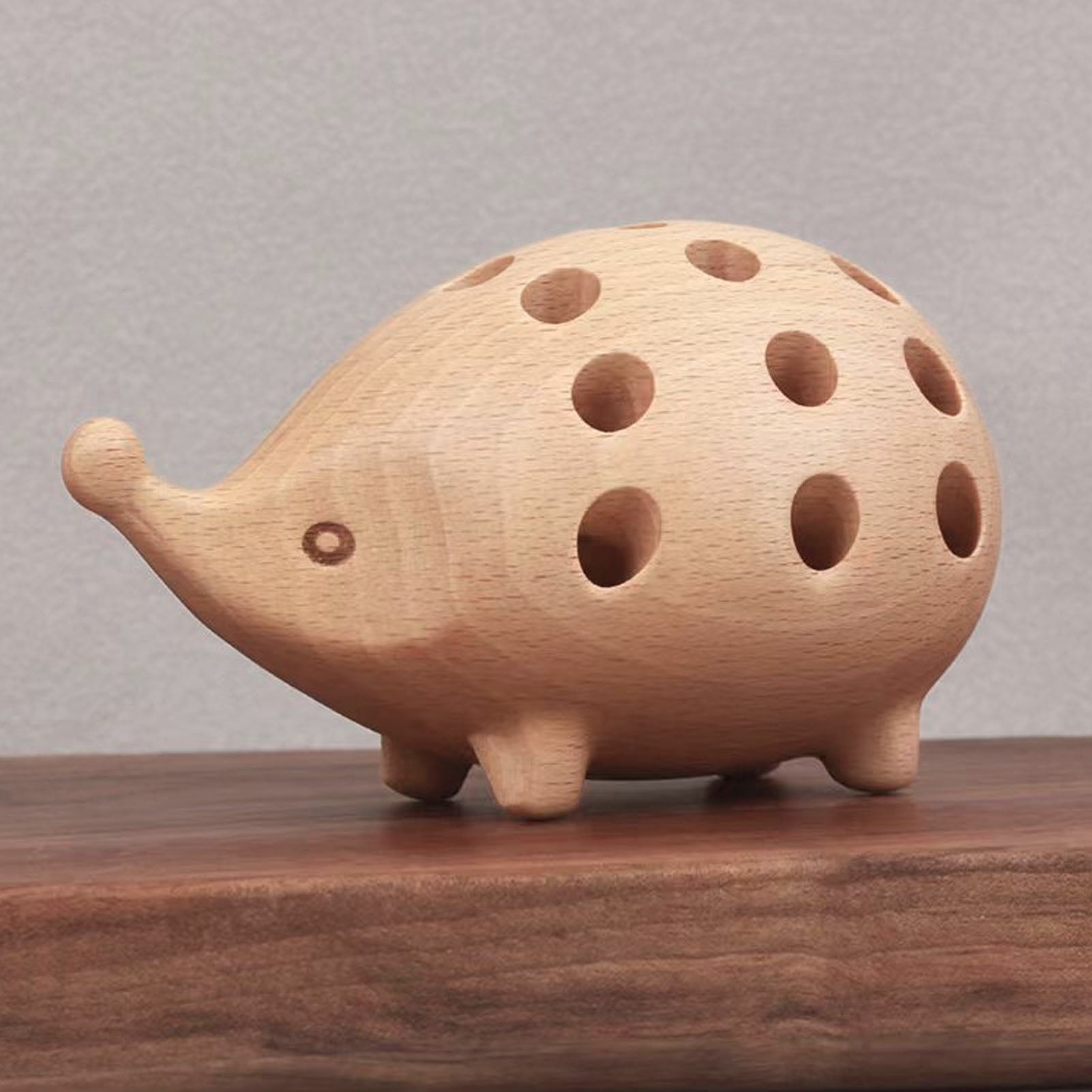Rupoun Cute Hedgehog Resin Pen and Pencil Holder, Novelty Animal Desktop Organizer for Home Office Desk Supplies, 4.7 x 3.0 inches (12 x 7.5 cm) Accessory, Perfect Decor Gift