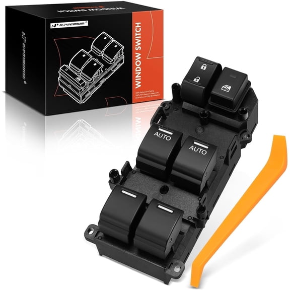 A-Premium Master Power Window Switch Compatible with 2013-2017 Honda Accord (Only for EX), with Dual Auto Up and Down, Front Left Driver Side, Replace# 35750-T2A-A01, 35750-T2A-A11