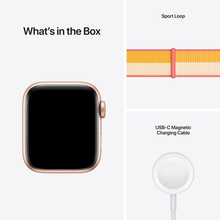 Free Shipping! Apple Watch SE (1st Gen) GPS + Cellular, 40mm Gold Aluminum Case with Maize/White Sport Loop - Walmart.com Free Shipping! Apple Watch SE (1st Gen) GPS + Cellular, 40mm Gold Aluminum Case with Maize/White Sport Loop - Walmart.com