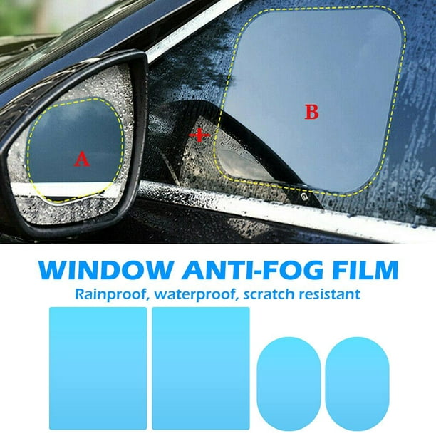 4 pièces/ensemble Anti-buée voiture côté miroir fenêtre Films de protection  autocollants étanches 