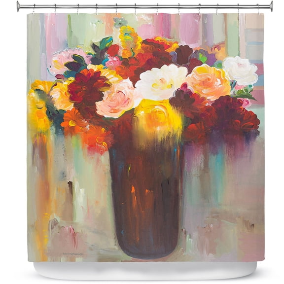 Shower Curtains 70" x 73" from DiaNoche Designs by Hooshang Khorasani - Bouquet of Flowers