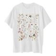 thumbnail image 5 of Drses Wildflowers Shirt for Women Oversized Floral Loose T Shirts Graphic Tees Flower Plant Shirts Womens Tops, 5 of 7