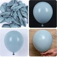 thumbnail image 3 of 129pcs Dusty Blue Balloons Different Sizes 18 12 10 5 Inch Latex Haze Blue Balloon Garland Arch for Party Decoration Birthday Wedding Engagements Anniversary Baby Shower Party Supplies, 3 of 14