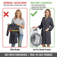 thumbnail image 6 of Lotus Linen Knee-Length Waffle Robe Women - Lightweight Short Spa Bathrobe, Dark Gray X-Large, 6 of 7