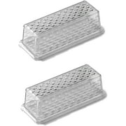 Chef Craft Clear Butter Dish With Cover - 3 x 7 (2 Pack)