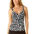 thumbnail image 2 of Anne Cole Women's Twist Front Underwire Tankini Top, 34B/32C, 2 of 10