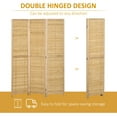 thumbnail image 6 of HOMCOM Bamboo Woven 3 Panel Room Divider, 5.5', Natural, 6 of 8