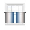 thumbnail image 6 of Gray Blue Sheer Curtains for Living Room Bedroom Modern Gradient Geometric Sheer Curtains 45 Inch Long 2 Panels Set Light Filtering Curtain Window Treatments Drapes for Dining Room, 6 of 6