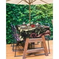 thumbnail image 3 of Hokiten Outdoor Tablecloths with Umbrella Hole & Zipper, Sunflower Rectangle Tablecloth 60x120 Inch, Watercolor Flower Plant Vintage Leaf Waterproof Table Cloth, Patio/Pool/Picnic Table Covers, 3 of 7