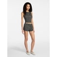 thumbnail image 2 of No Boundaries Smocked Tank Top and Shorts Set, 2-Piece, Women's XXS-XXL, 2 of 5
