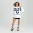 thumbnail image 2 of Women's Gameday Couture  White Indianapolis Colts  Sunday Drives Oversized Crewneck Pullover Sweatshirt, 2 of 7