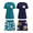 Floral Navy Blue/Floral Teal, variant on Maternity Nursing Clothes 2 Pack Double Layer Sleepwear Short Sleeve Postpartum Pajamas Breastfeeding Outfit Tops & Shorts