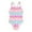 Pink, variant on Girls 1 Piece Swimsuit Cut Out Swimwear Summer Tie Dye Beach Sport Bathing girls rash guard swimsuit