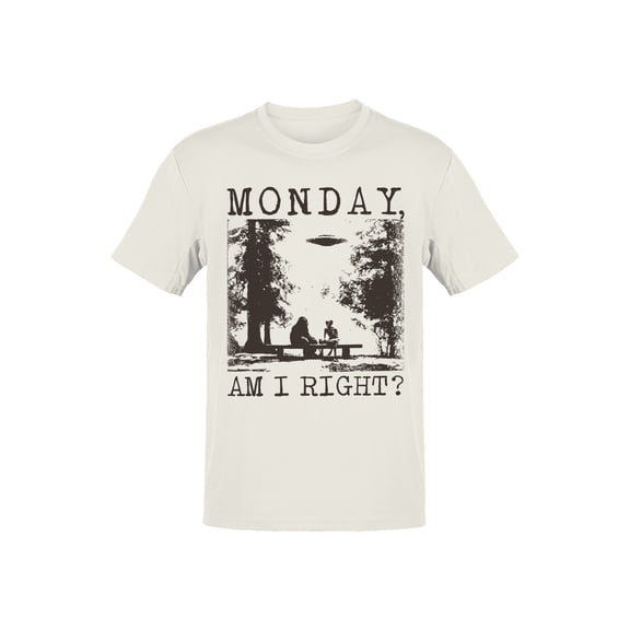 Monday Humor UFO and Sasquatch Men's T-shirt