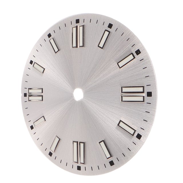BESTYASH Repuesto De Dial Redondo Plateado Para Con Sunburst