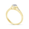 thumbnail image 3 of AFFY 1/5 Carat Round Shape Natural White Diamond Flower-Shaped Promise Ring In 14K Yellow Gold Over Sterling Silver (0.2 Cttw, J-K Color, I2-I3 Clarity), Ring Size-5.5, 3 of 5