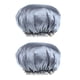 thumbnail image 5 of Gorro de baño impermeable de doble capa, elástico y reutilizable, ideal para salones de belleza. Gris, 5 of 5