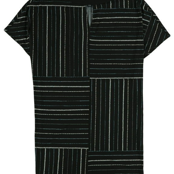 American Living Womens Printed Midi Dress, Black, 8