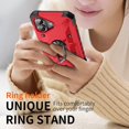 thumbnail image 5 of Case for iPhone 16 Plus,Military Grade Drop Full-Body Shockproof Protective Built in 360° Rotate Magnetic Kickstand Ring Holder Phone Case for iPhone 16 Plus,6.7 Inch 2024 (Red), 5 of 18