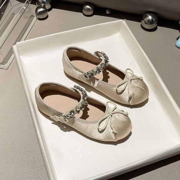 LvhaoGJOB Girls' Elegant Style Mary Jane Flats with Comfortable Fit and Flexible Flat Sole