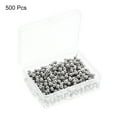 thumbnail image 3 of Uxcell Push Pins Round Head Thumb Map Tacks Steel Point, Silver Tone 500 Pack, 3 of 5