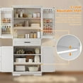 thumbnail image 7 of 72" Tall Kitchen Pantry,Farmhouse Storage Cabinet with Adjustable Shelves&Door Shelves,Wood Cupboard with 1 Drawerfor Kitchen Dining Room, 7 of 7