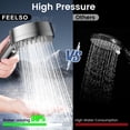 thumbnail image 3 of FEELSO 4 Setting Handheld Shower Head, High Pressure Showerhead with Filters, Hard Water Softener, Gary, 3 of 10
