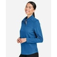 thumbnail image 2 of North End NE412W Women's Express Tech Performance Pique Quarter-Zip Pullover-Light Nautical Blue-L, 2 of 6